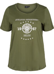 T-skjorte i bomull med trykk, Ivy Green ATHLETIC