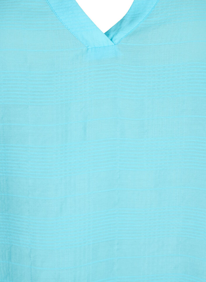 Topp av viskose med struktur, Bachelor Button, Packshot image number 2