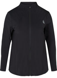 Treningsjakke med refleks og lomme, Black
