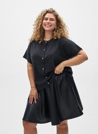 Kort skaterskjørt i imitert skinn, Svart Kort skaterskjørt i imitert skinn, Svart, Model