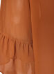 Bluse med b&aring;ndknyting og volangdetaljer, Brun, Packshot image number 3