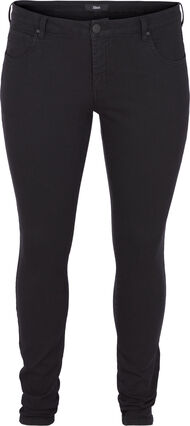 Super slim Amy jeans med høyt liv, Black, Packshot image number 0