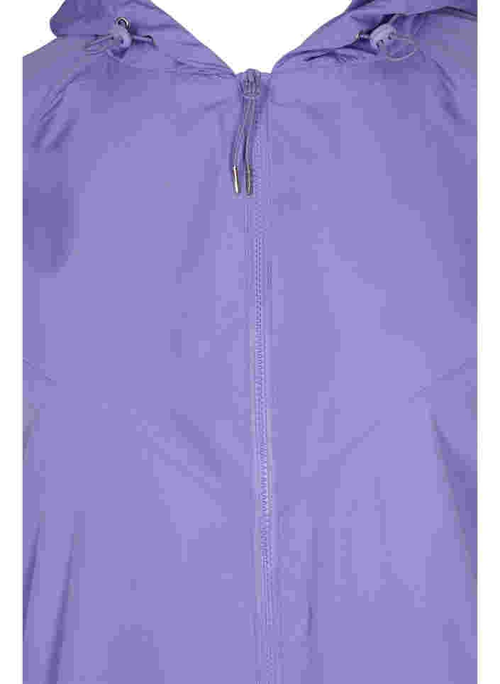 Justerbar kort jakke med hette, Paisley Purple, Packshot image number 2