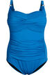 Polstret badedrakt med drapering, Blå, Packshot image number 0