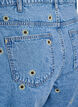 Dongerishorts med broderte blomster, Bl&aring;, Packshot image number 3
