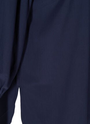 Viskoseskjorte med 3/4-puffermer, Navy Blazer, Packshot image number 3