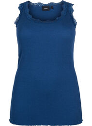 Topp med blondekant, Insignia Blue
