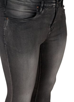 Zizzi Super slim Amy jeans med høyt liv, Dark Grey Denim, Packshot image number 2