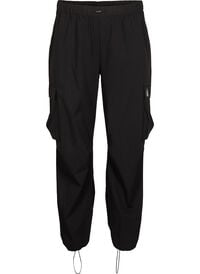 Joggebukser med cargolommer, Svart Joggebukser med cargolommer