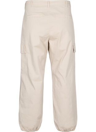 Zizzi Bukser i cargo-stil med høy midje, Beige, Packshot image number 1