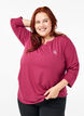 Treningsbluse med 3/4-ermer, R&oslash;d, Model image number 0