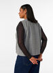 Bluse i mesh med lange ermer, Svart, Model image number 2