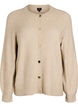 Cardigan i myk strikk med gullfargede knapper, Beige, Packshot image number 0