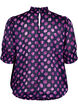 Kortermet smokk bluse med trykk, Medieval Bl. Dot AOP, Packshot image number 1