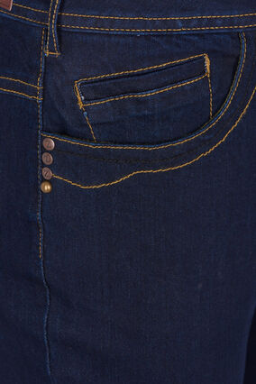 Slim fit Vilma jeans med høyt liv, Dk blue rinse, Packshot image number 2