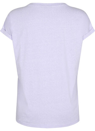 Melert T-skjorte med korte ermer, Lavender Mél, Packshot image number 1