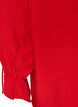 Viskosebluse med knyteb&aring;nd og volangdetaljer, R&oslash;d, Packshot image number 3
