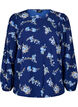 FLASH - Langermet bluse med små blomster, Blue Flower, Packshot image number 0