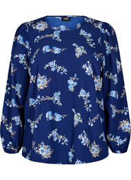 FLASH - Langermet bluse med små blomster, Blue Flower