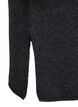 Strikket kjole med rund hals og splitt, Dark Grey Melange, Packshot image number 4