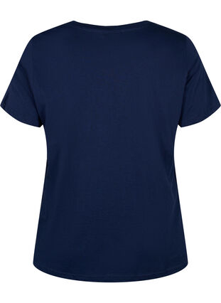 T-skjorte med julemotiv i bomull, Navy Blazer Wine, Packshot image number 1