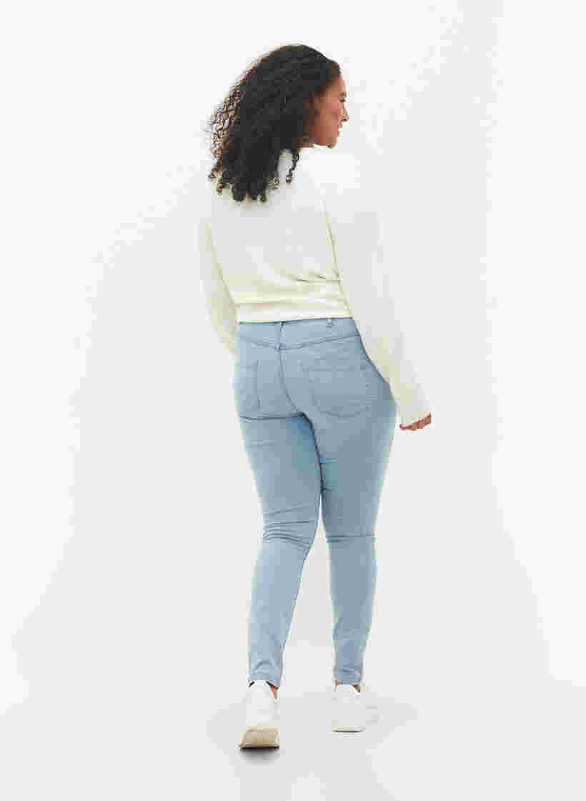 Super slim Amy jeans med høyt liv, Ex Lgt Blue, Model image number 1