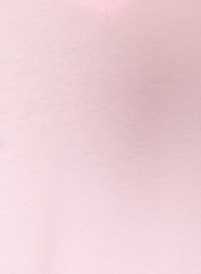 Kortermet t-skjorte med V-hals, Rosa, Packshot image number 2