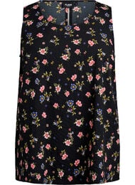 Ermel&oslash;s topp med tekstur, Svart