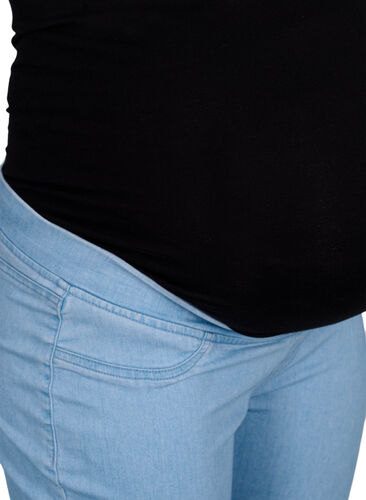 Jeggings til gravide med baklommer, Light blue, Packshot image number 2