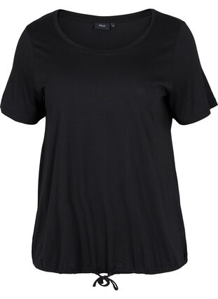 T-skjorte med justerbar bunn, Black, Packshot image number 0