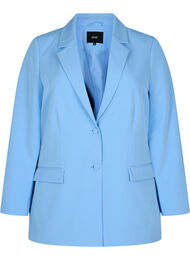 Klassisk blazer med knappelukking, Della Robbia Blue