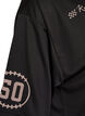 Sporty T-skjorte med V-hals og racermotiv, Svart, Packshot image number 3