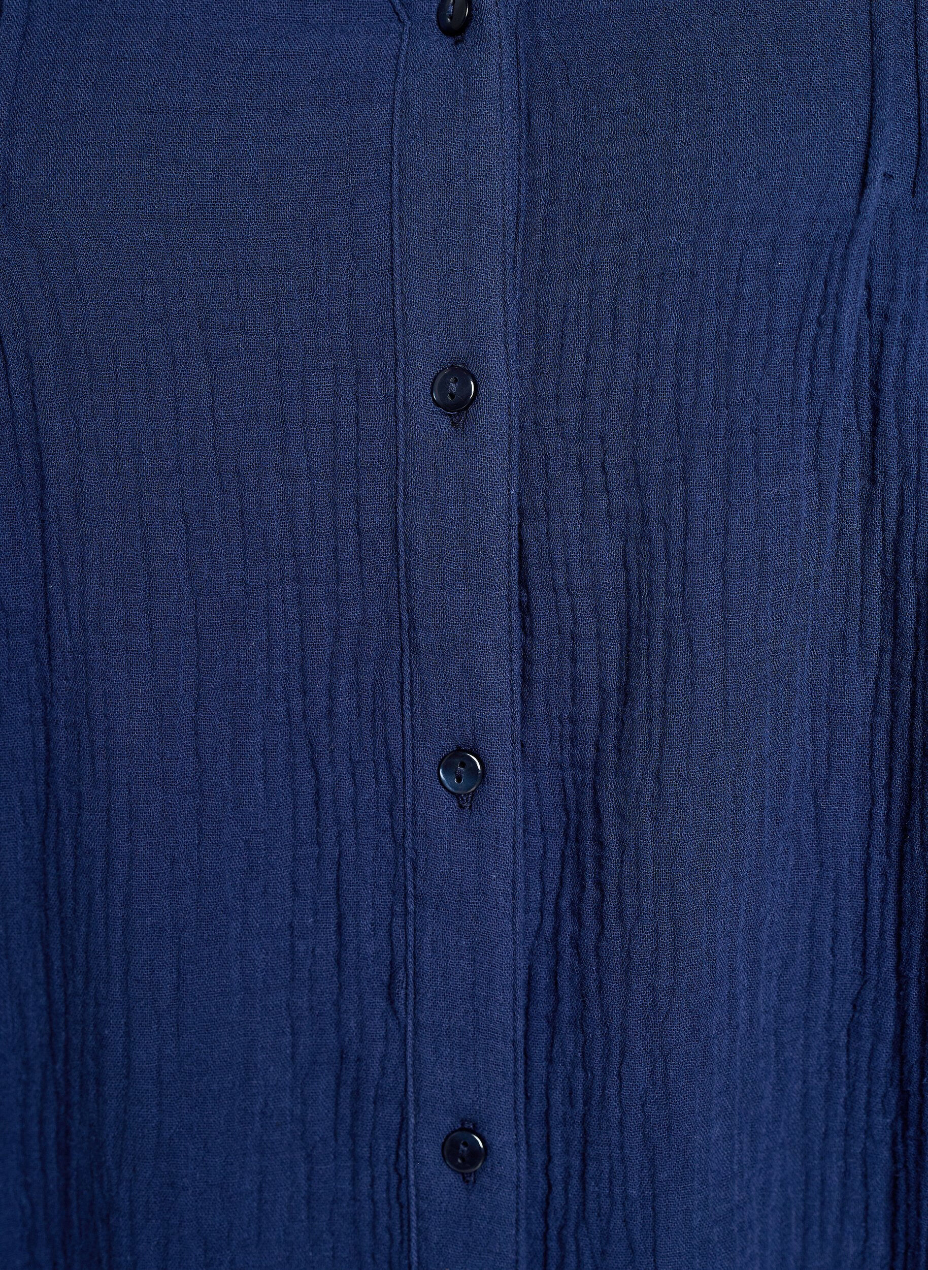 ZizziBluse i bomullsmusselin med broderte detaljer, Bl&aring;, Packshot image number 2