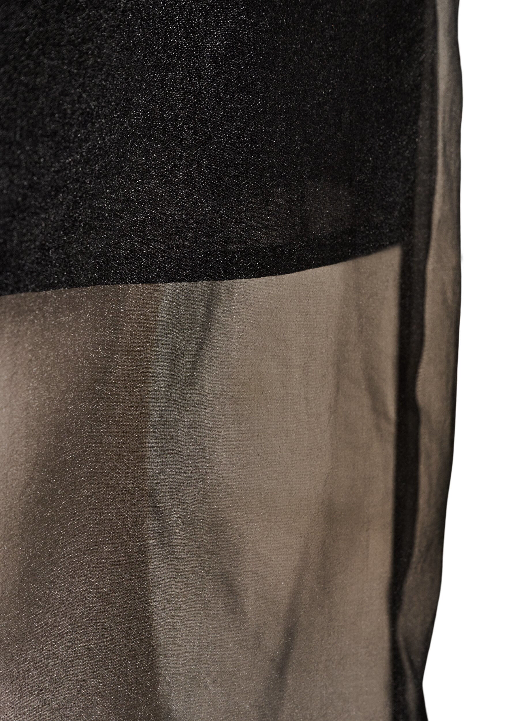 ZizziLangt skj&oslash;rt med organza-utseende, Svart, Packshot image number 3