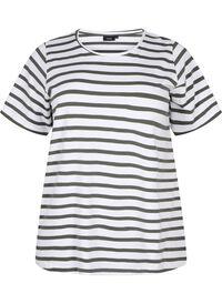 T-skjorte i økologisk bomull med striper