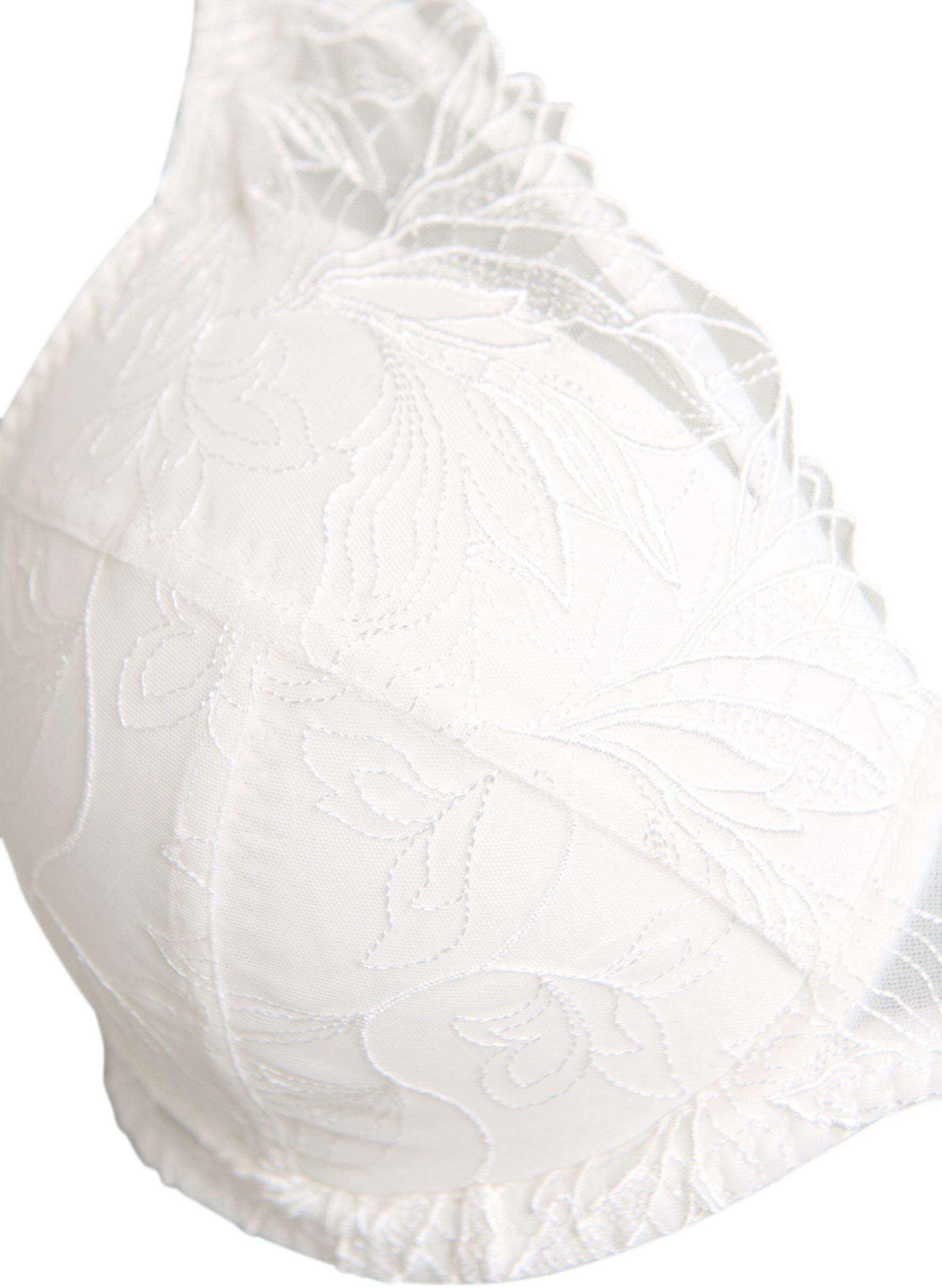 ZizziPolstret blonder BH med b&oslash;yle, Hvit, Packshot image number 2