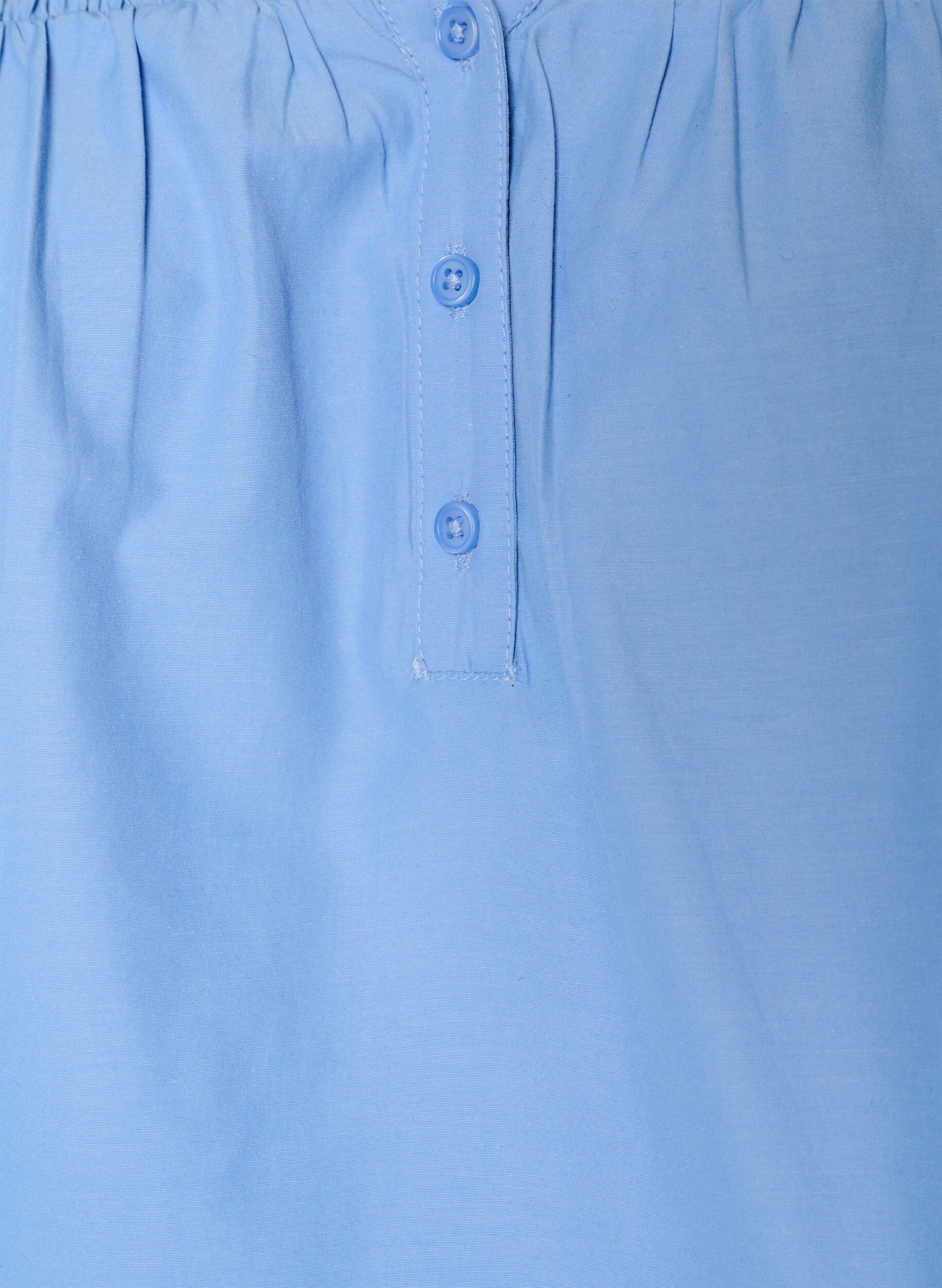 ZizziBluse med smock og 3/4 ermer, Bl&aring;, Packshot image number 2