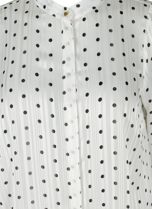 Mønstrete skjorte med 3/4-ermer, Snow White Dot, Packshot image number 2