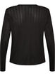 Cardigan i &oslash;kologisk bomull med hullbroderi, Svart, Packshot image number 1