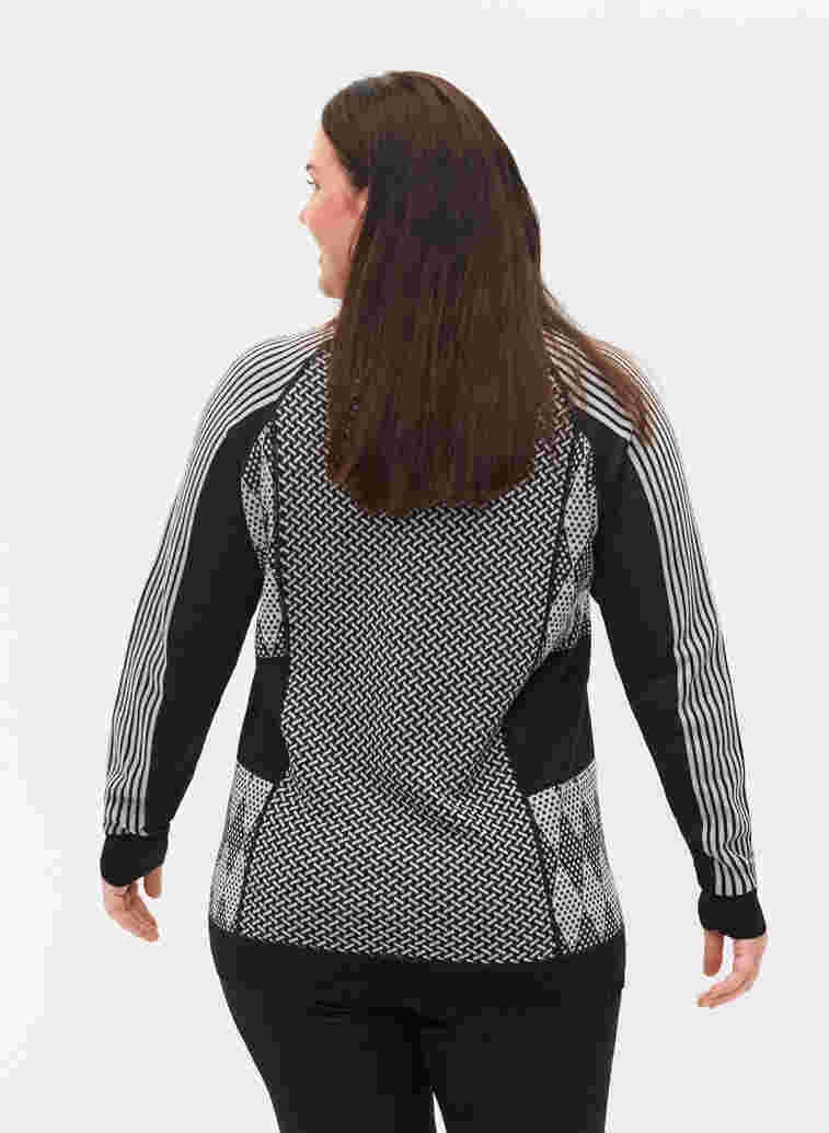 Mønstret skiundertrøye med ull, Medium Grey Comb, Model