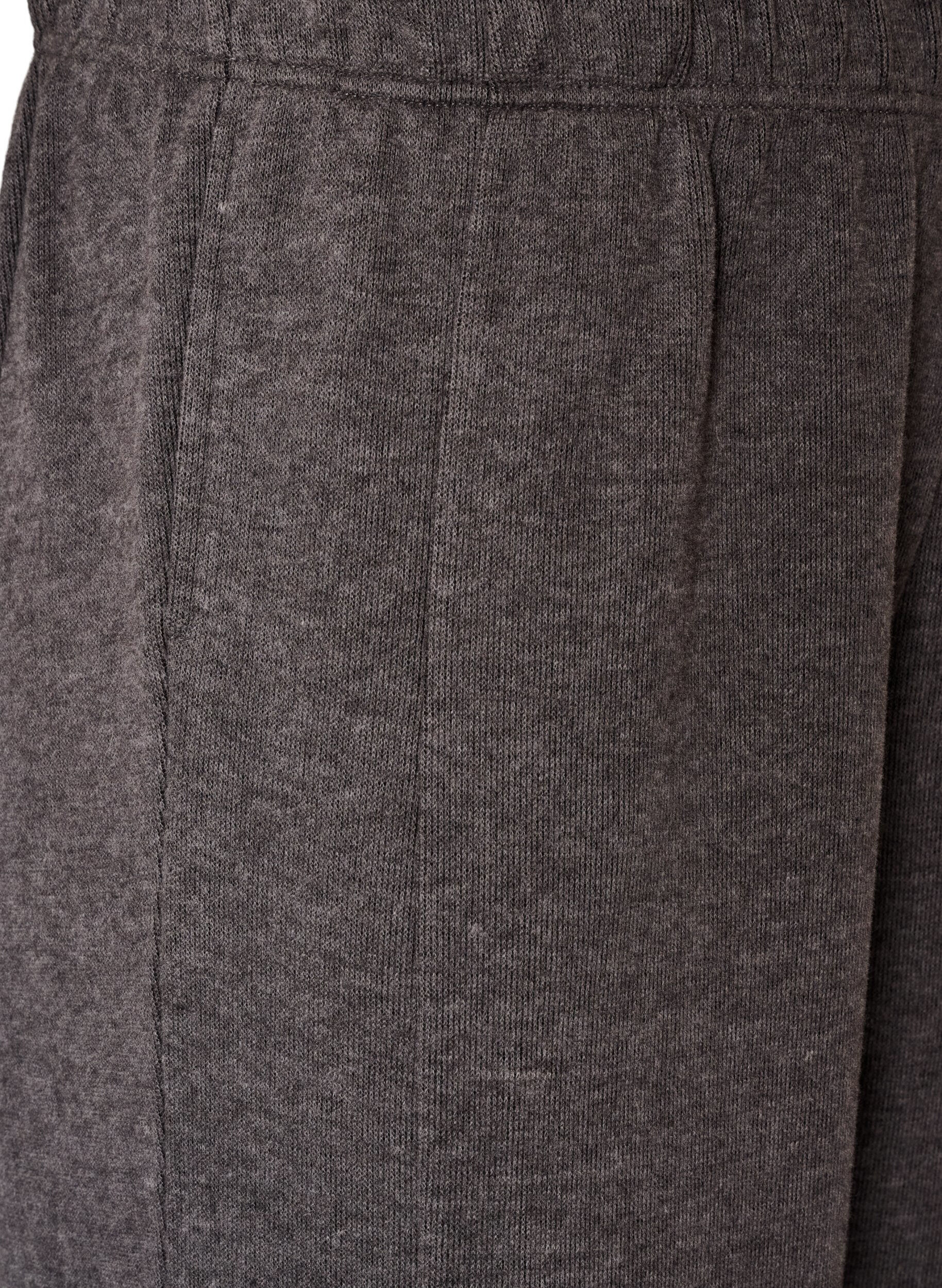 ZizziJerseybukser med barrel fit og h&oslash;y midje, Gr&aring;, Packshot image number 2