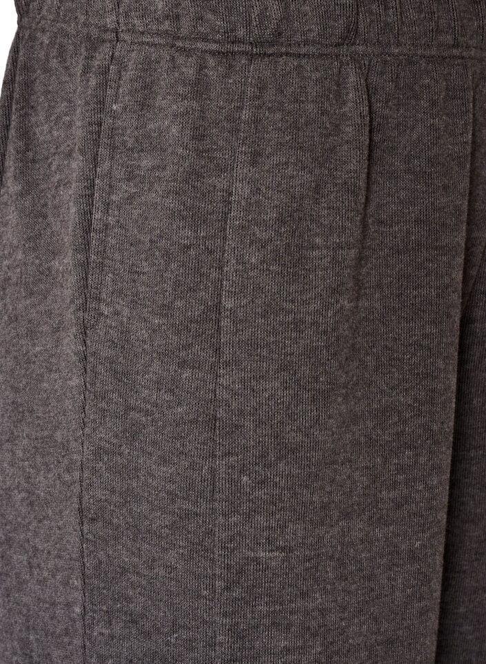 Jerseybukser med barrel fit og h&oslash;y midje, Gr&aring;, Packshot image number 2