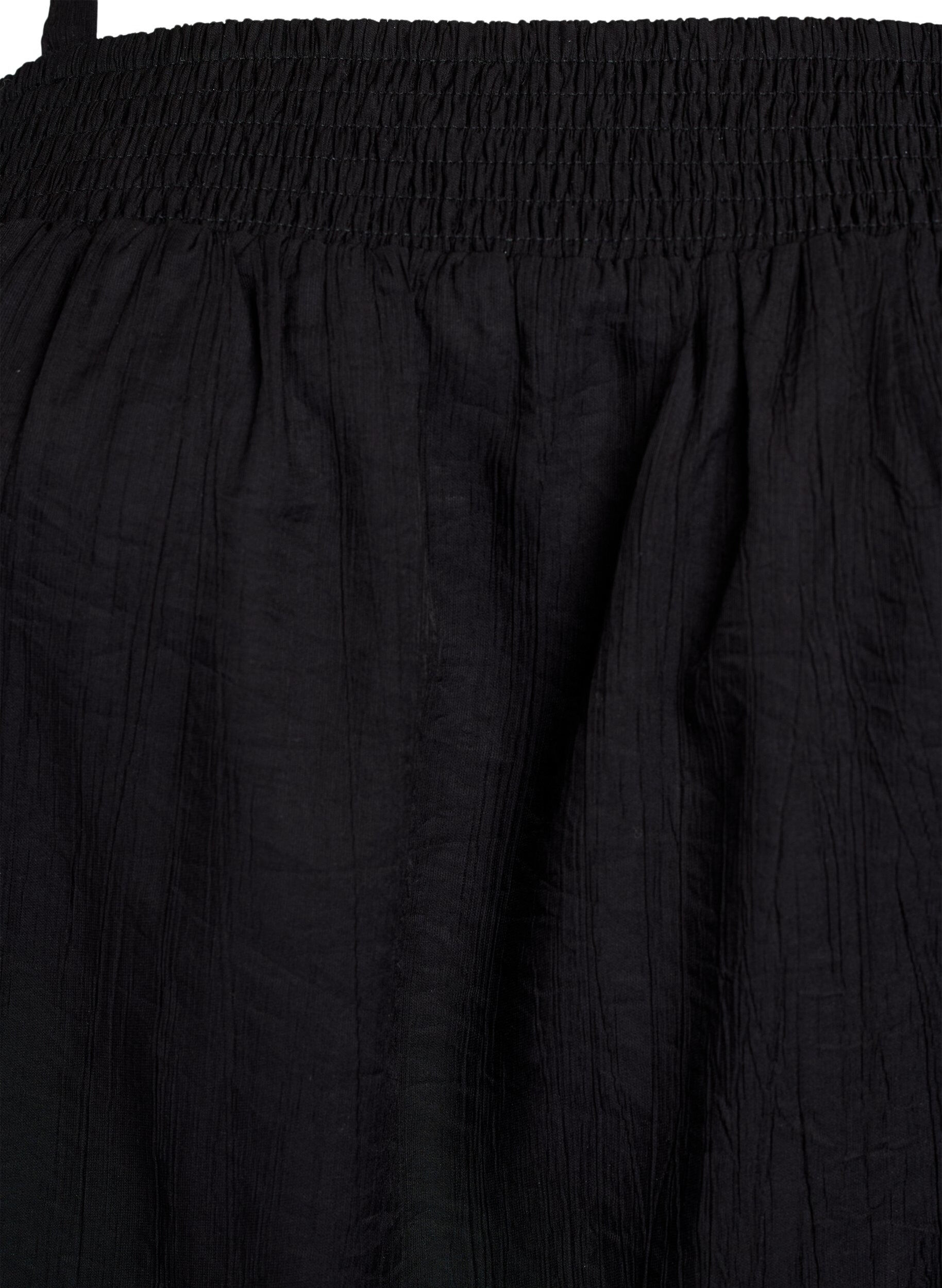 Zizzi Topp i viskose med smale stropper, Svart, Packshot image number 2