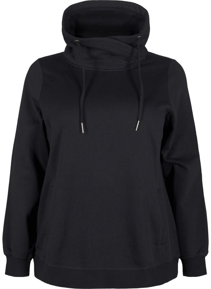 FLASH - Genser med høy krage, Black, Packshot image number 0