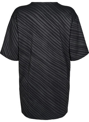 Zizzi Mønstret kjole med 3/4-ermer, Svart, Packshot image number 1