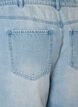 H&oslash;yt midjede denimshorts, Bl&aring;, Packshot image number 3