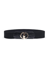 Elastisk midjebelte med gullfarget spenne, Black