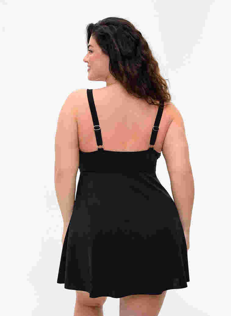 Badekjole med snøredetaljer, Black, Model