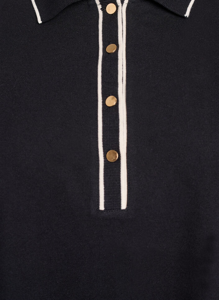 Kortermet poloskjorte, Svart, Packshot image number 2