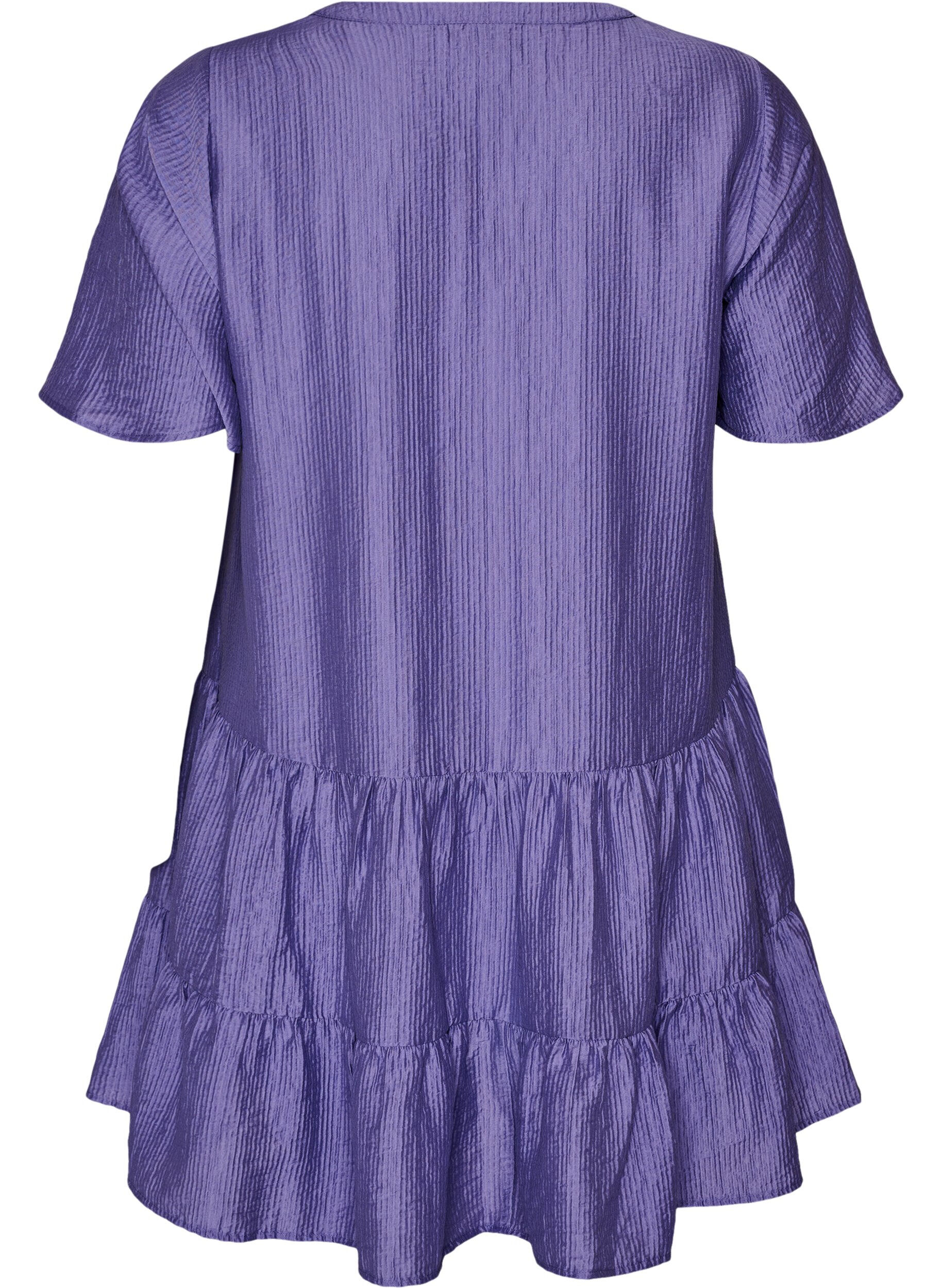 ZizziTeksturert A-line kjole, Lilla, Packshot image number 1
